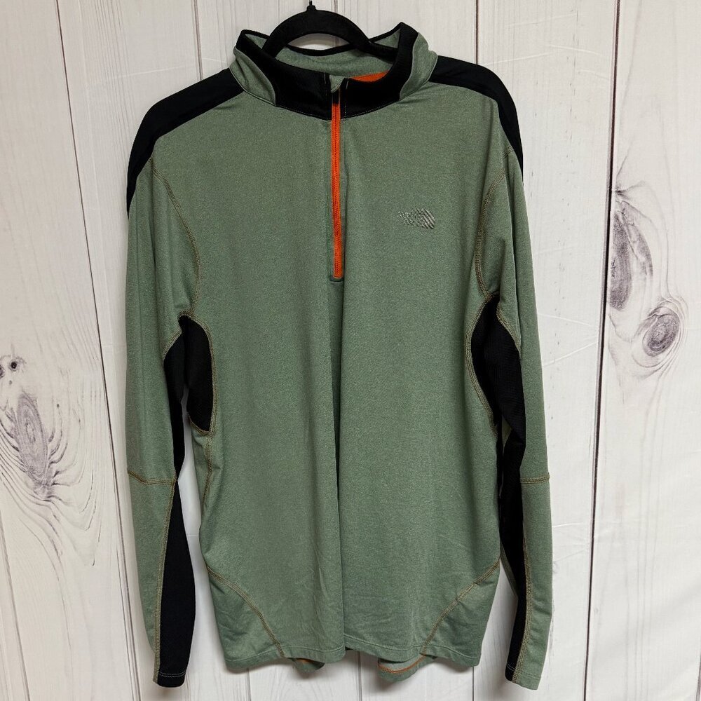 The North Face Kilowatt FlashDry ¼-Zip Shirt,‎ Men’s XL – Moss Green, EUC!!!